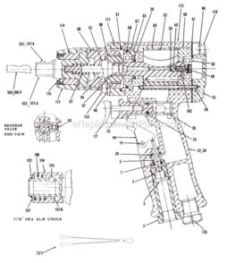 Page A Diagram and Parts List for CP6031 T021885 Chicago Pneumatic Wrench